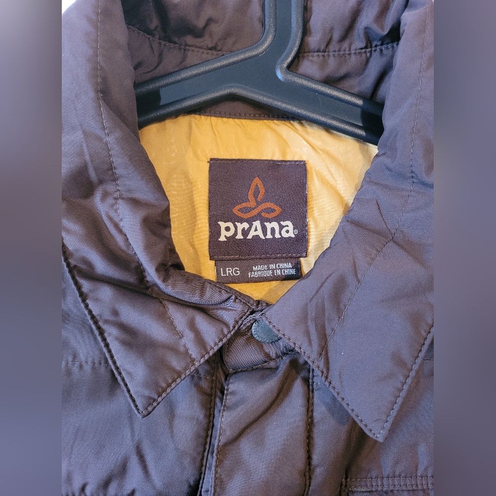 Prana Men's Quilted Jacket in Dark Brown - Picture 2 of 12